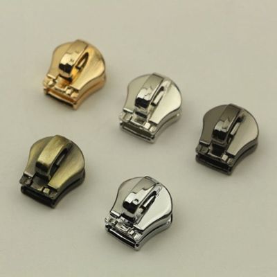 ✐◇♀ 10Pcs 5 Metal Zipper Head Pull Slider Zip Lock Bag Luggage Garment DIY Repair Kit Hardware Accessories