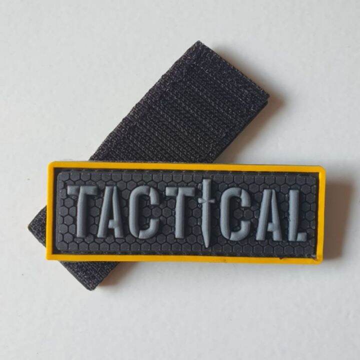 Small tactical rubber logo patch 6.5x2.5 / velcro emblem Lazada PH