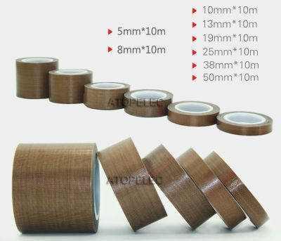 hot【DT】 PTFE Adhesive Tape Heat-Resistant Temperature 300Deg.C Machine 0.13mm 10Mx 5mm/8mm/13mm/19mm/25mm/38mm