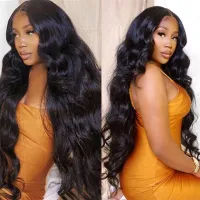 30 32 Inch Body Wave Lace Front Wigs For Women Brazilian Transparent Wet And Wavy 4X4 Lace Closure Human Hair Wigs Pre Plucked