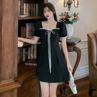 COD SDFGDERGRER summer dress long dress casual black dress graduation night dress elegant Sexy dress for women puff sleeve