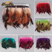 1Yard/Lot Pheasant Feather Trim Fringe 6-8" Chicken Rooster Feathers Ribbon Plumas for Sewing Jewelry Wedding Decoration Crafts