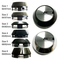 Style car 4pc 60/64/65/68/69mm SSR Silver Style Sticker Car Wheel Centre Sport Rim Cap Fit for SSR Wheel