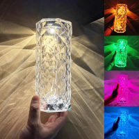 316 Color Crystal Table Lamp Rose Light Projector Bedside Led Desk Lamps Romantic Diamond Lampe USB Touch Night Light Xmas Gift