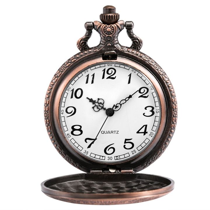 กุหลาบสีโล่มงกุฎรูปแบบ-steampunk-ควอตซ์นาฬิกาพกจี้สร้อยคอย้อนยุค-jam-rantai-ของขวัญเครื่องประดับ