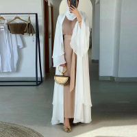 Solid Open Abaya Kimono Muslim Hijab Cardigan Dress Dubai Turkey Kaftan Abayas For Women Casual Robe Femme Islam Clothing Jalaba