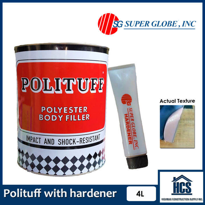 Polituff Polyester Body Filler with Hardener - 4L | Lazada PH