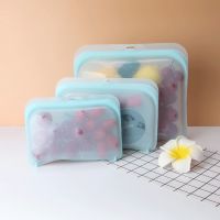 【CC】 Reusable Silicone Zip Food Packages Ziplock Fresh-keeping Plastic Waste Organization Suff