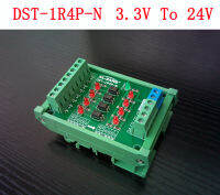 บอร์ดแปลงแรงดันไฟฟ้า PLC ระดับ,บอร์ดแยกออปโตคัปเปลอร์4ช่องพร้อมปลอก DST-1R4P-N V 1.8V 5V 12V 24V 3.3V