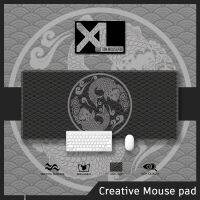 Koi Fish Mouse Pad แผ่นรองเมาส์เกมมิ่งขนาดใหญ่ แผ่นรองเม้าส์ขอบเย็บขนาดใหญ่ แผ่นรองเม้าส์ขยาย