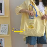 COD ndcn549 可爱少女单肩包ins复古大容量学生上课帆布包-Cute girl shoulder bag ins retro large-capacity student canvas bag