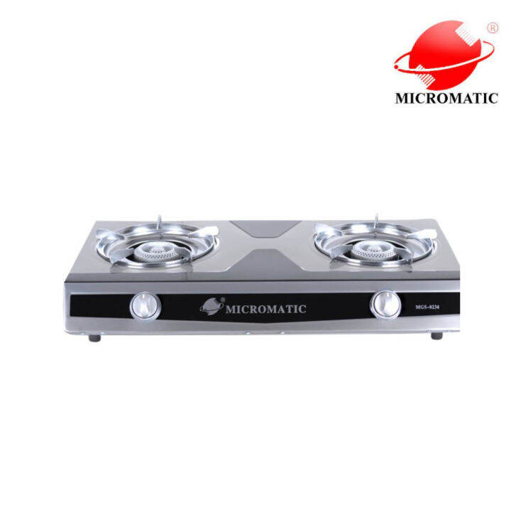Micromatic MGS0234 Double Stainless Burner Gas Stove(regulator not