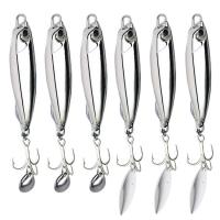 Spoon Fishing Lures Metal Jigs Spoon Treble Hook Fishing Spinners Electroplated Swiveling Fishing Spoon Bait for Freshwater Saltwater Bass Tuna Salmon regular