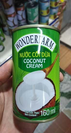 Nước cốt dừa coconut cream wonderfarm 160ml - ảnh sản phẩm 1