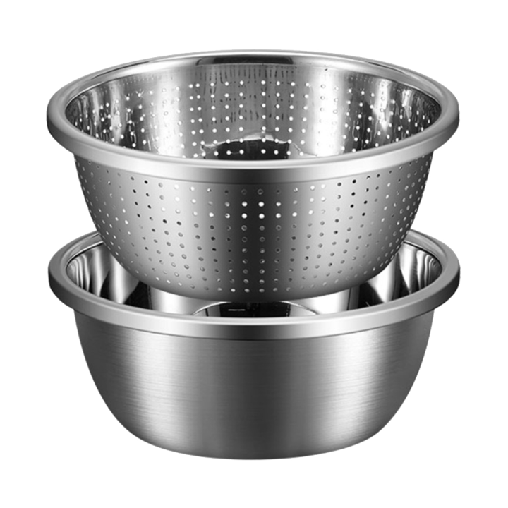 Microporous Colander Rice Strainer Capacity with Mixing Bowl for