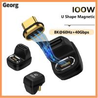 GEORG 8K 60Hz ชาร์จได้อย่างรวดเร็ว Pd 100W แม่เหล็กแบบแม่เหล็ก อะแดปเตอร์ชาร์จ USB4.0 Type-C 40Gbps ค่ะ