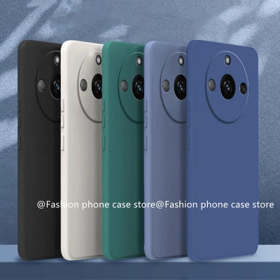 Phone Case เคส Realme11Pro Realme 11 Pro + Plus 5G เคสผิวด้านซิลิโคนของเหลวขอบตรงรุ่นใหม่สีทึบฝาครอบแบบนิ่ม2023