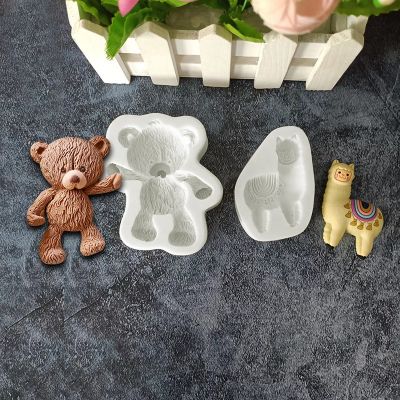 [COD] Cartoon Sheep Rudder Fondant Silicone Mold Stereo Modeling Birthday Decoration Clay