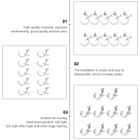 10ชิ้นเวทีแสงตะขอแขวนตะขอหลอดไฟ LED C Lamps ยึดคลิปอุปกรณ์อลูมิเนียมสนับสนุน