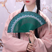 Japanese And Hanfu Style Lace Dancing Fans Photography Props Vintage Folding Hand Fan Color Changing