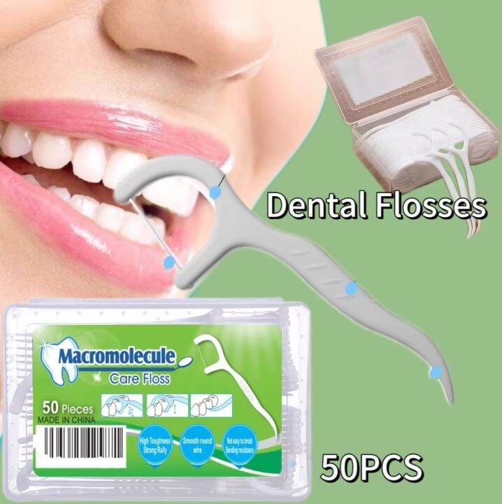Dental Floss 50PCS Deep Cleaning of Teeth Interdental Dirt Does Not