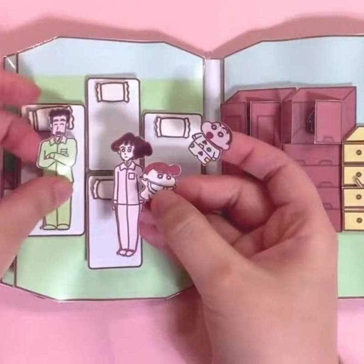 smilewil-ตุ๊กตากระดาษ-shin-chan-family-paper-ตุ๊กตากระดาษ-diy-ของเล่นเด็ก