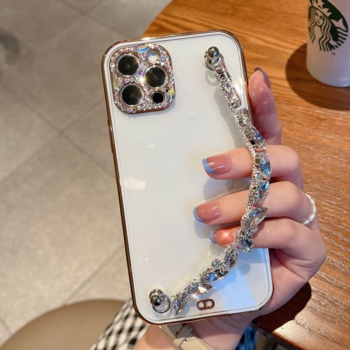 16-digits-หรูหรา-rhinestone-เพชรกรณีโทรศัพท์สำหรับ-iphone-iphone-13pro-max-12-11-xr-xs-max-b-ling-สร้อยข้อมือสายรัดข้อมือโซ่คุ้มครองปก