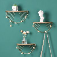 【HOT】✖☋¤  Iron round Partition Wall Shelf Room Decoration Organizing Rack bathroom