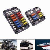 6 Ways Blade Fuse Holder Car Blade Holder Fuse Box With LED Indicator Light 12V 32V Screw Binding Post Fuse For Auto Marine