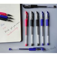 【Ready Stock】 ◐■﹍ C13 0.5mm Gel Ink Pen Black Blue Red Ink Office School Smooth Writing