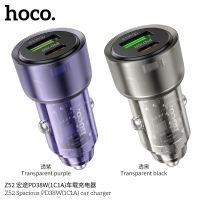 แท้100% Hoco Z52 หัวชาร์จในรถ ที่ชาร์จจุดบุหรี่ในรถ PD38W+QC 3.0 Car Chaeger หัวชาร์จรถ 2 ช่อง / Type-C+USB  มีรับประกัน