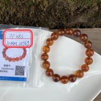 เครื่องประดับ Gelang Amber สีฟ้าธรรมชาติกำไลข้อมือแท้น่ารัก/โรแมนติกลูกปัดทรงกลมผู้หญิงกำไลข้อมือแฟชั่น