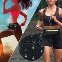 6.6 Inch Smart Phones Bag Black Hiking Running Large Capacity Waterproof Waist Bag Pouch Can Hold Water Bottle