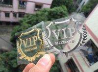 1ชิ้นตราสัญลักษณ์รถ VIP Motor โลโก้โลหะนิกเกิลสะท้อนแสงสติกเกอร์รูปลอกติดประตูหน้าต่างรถยนต์สติกเกอร์ซูเปอร์แต่งรถดีไอวายตกแต่งรถยนต์