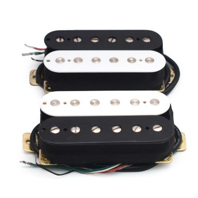 Electric Guitar Pickup Coil Spliting Pickup Humbucker Dual Coill Pickup 4 Conduct Cable N-7.5K/B-15K Output Black/White