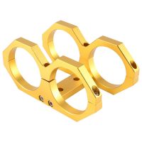 Gold 55-70mm Aluminum Dual Fuel Pump Clamp Cradle Mounting Bracket for 044 Fuel Pump