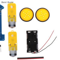 ?Best Buyle ชุดหุ่นยนต์อัจฉริยะแบบทำมือสำหรับรถยนต์ D2-1อัจฉริยะชิ้นส่วนรถยนต์ชุด DIY ชิ้นส่วนรถยนต์ลาดตระเวนของเล่นอิเล็กทรอนิกส์แบบ DIY