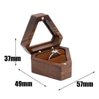Holder Jewelry Display Box Jewelry Box For Proposal Wooden Case Wood Ring Box Ring Box Fashion Ring Box