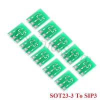 20pcs SOT23 SOT23 3 Turn SIP3 Double Side SMD Turn To DIP SIP3 Adapter Converter Plate SOT SIP IC Socket PCB Board Diy kit