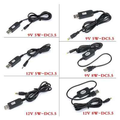 USB Step Up Cable USB DC 5V to DC 9V DC 12V Step Up Boost Module Converter Adapter Cable 5W 8W 3.5*1.35/5.5*2.1mm Connector Plug Cables Converters