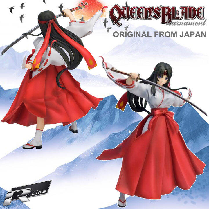 figure-ฟิกเกอร์-งานแท้-100-r-line-griffon-enterprises-จาก-queens-blade-ควีนส์เบลด-ควีนเบลด-musha-miko-tomoe-มูซา-มิโกะ-โทโมเอะ-warrior-priestess-ver-original-from-japan-อนิเมะ-การ์ตูน-มังงะ-คอลเลกชัน-