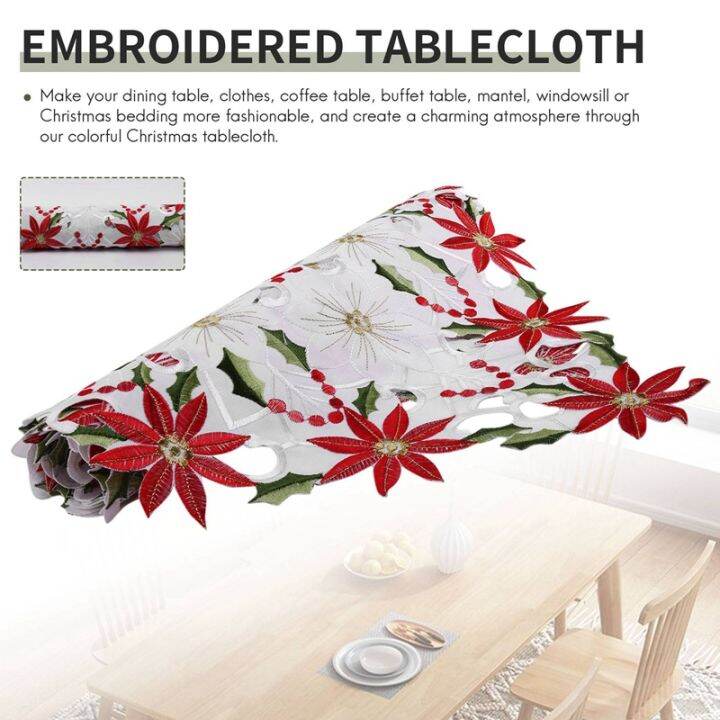 christmas-embroidered-table-runner-luxury-holly-poinsettia-table-runner-for-christmas-decorations-15-x-70-inch