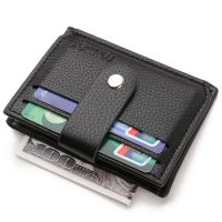 2020 Business Men Credit Card Bag Zipper amp; Hasp Multifunction Coin Purse High Quality PU Leather Coin Wallet ID Holders