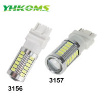 YHKOMS 33ชิป3156 LED ย้อนกลับ3157 3057 3155 3357 3457 4157หลอดไฟสีขาว Amber 360องศาโคมไฟ