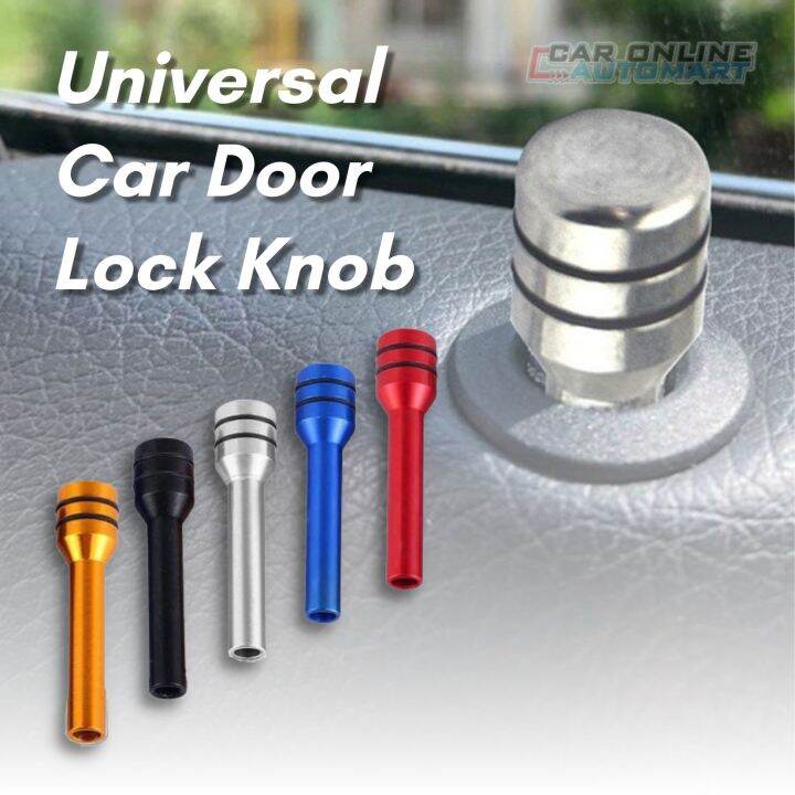 [1 pc] Universal Car Door Lock Knob Aluminium Alloy Interior