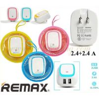 Remax USB Charger หัวชาร์จ 2 ช่อง 4.8A (2.4A+2.4A) รุ่น RP-U23