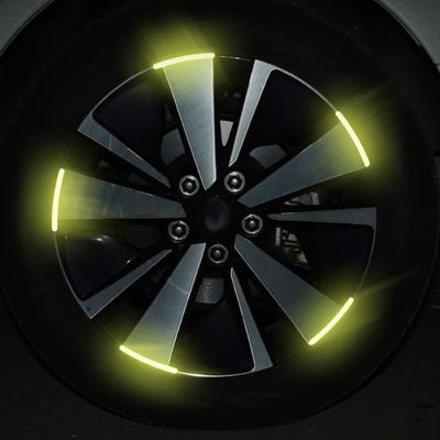 สติกเกอร์สะท้อนแสงติดขอบล้อรถยนต์สติกเกอร์เตือนสะท้อนแสงติดล้อรถยนต์สีสว่างเร็ว20ชิ้นสำหรับรถยนต์