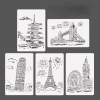 World Scenic Hollow Stencils Eiffel Tower Spray/hand Painting Template DIY Scratch Painting Template Stamp Painting-LUIZU STORE