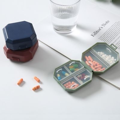 【YF】☒▥  Pills Organizer 6 Grids PillBox Tablet Storage Weekly Medicine Pills Pill Drug Dispenser