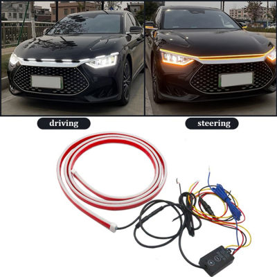 ไฟ LED ติดริ้วสายไฟรถยนต์แบบไดนามิก,ไฟ LED อเนกประสงค์สีเหลืองสีขาว12V ไฟติดหน้ารถริ้วสายไฟ S Scan
